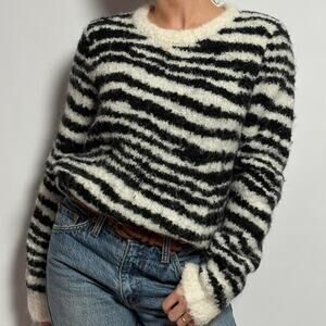 Jcrew zebra print sweater